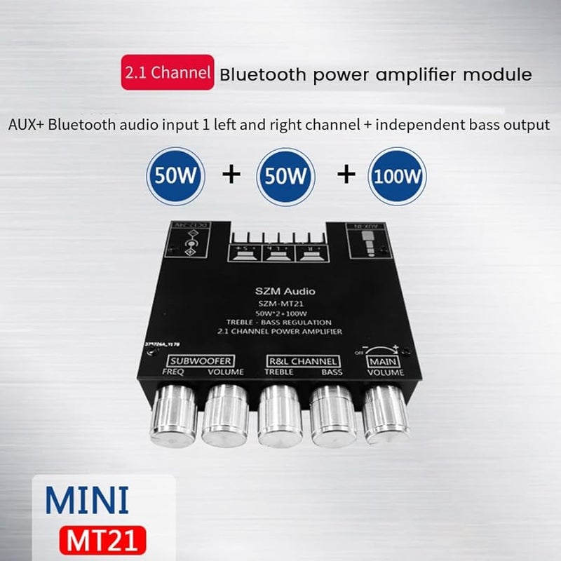 2 قناة 1 بلوتوث لوحة مكبر الصوت الرقمي وحدة 50Wx2 100W عالية الطاقة سهلة التركيب - Image 2